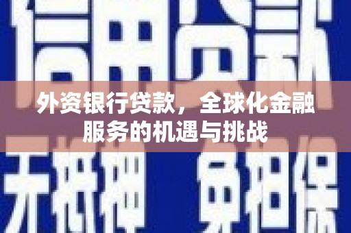 德昌外资银行贷款，全球化金融服务的机遇与挑战