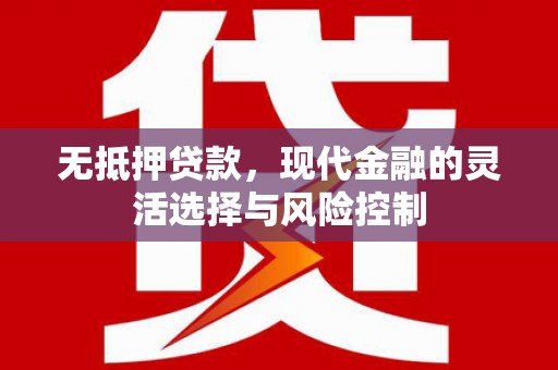 德昌无抵押贷款，现代金融的灵活选择与风险控制