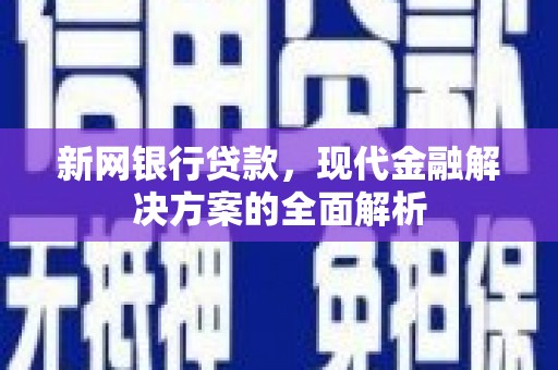 德昌新网银行贷款，现代金融解决方案的全面解析