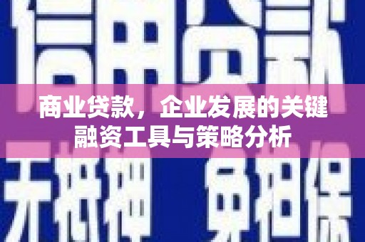 德昌商业贷款，企业发展的关键融资工具与策略分析