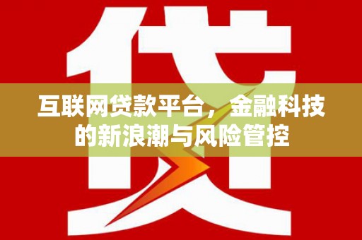 德昌互联网贷款平台，金融科技的新浪潮与风险管控